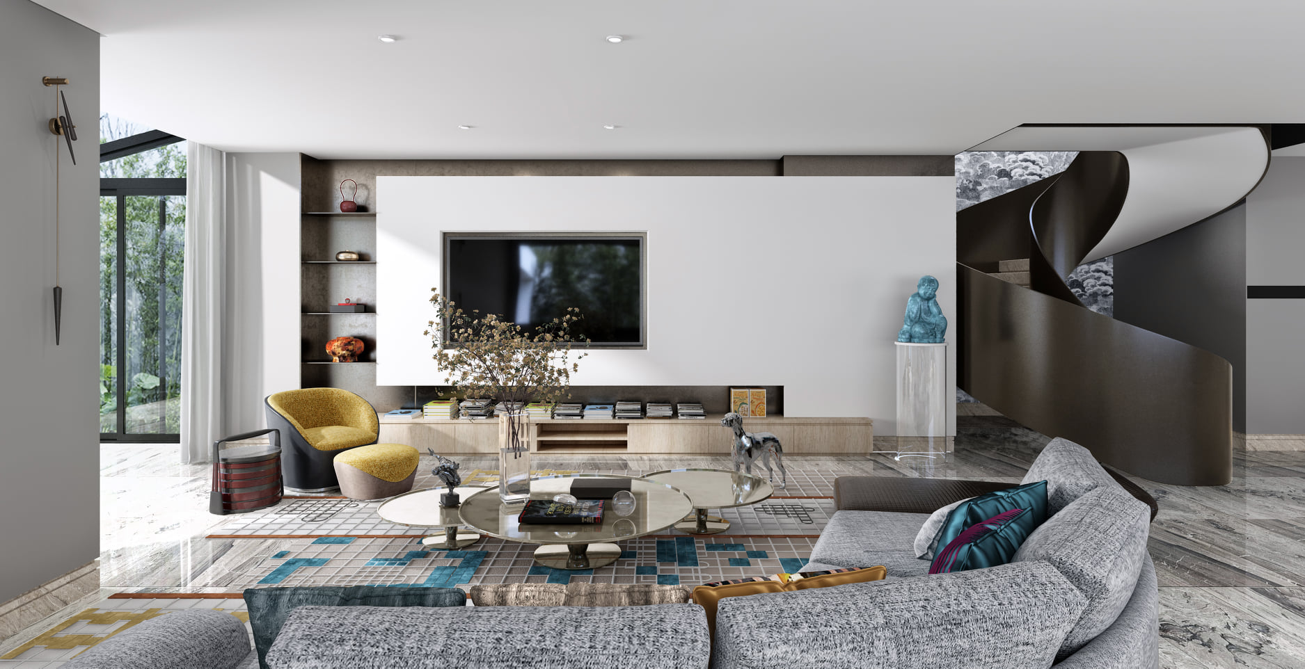 3D Interior Model Living room 0484 Scene 3dsmax