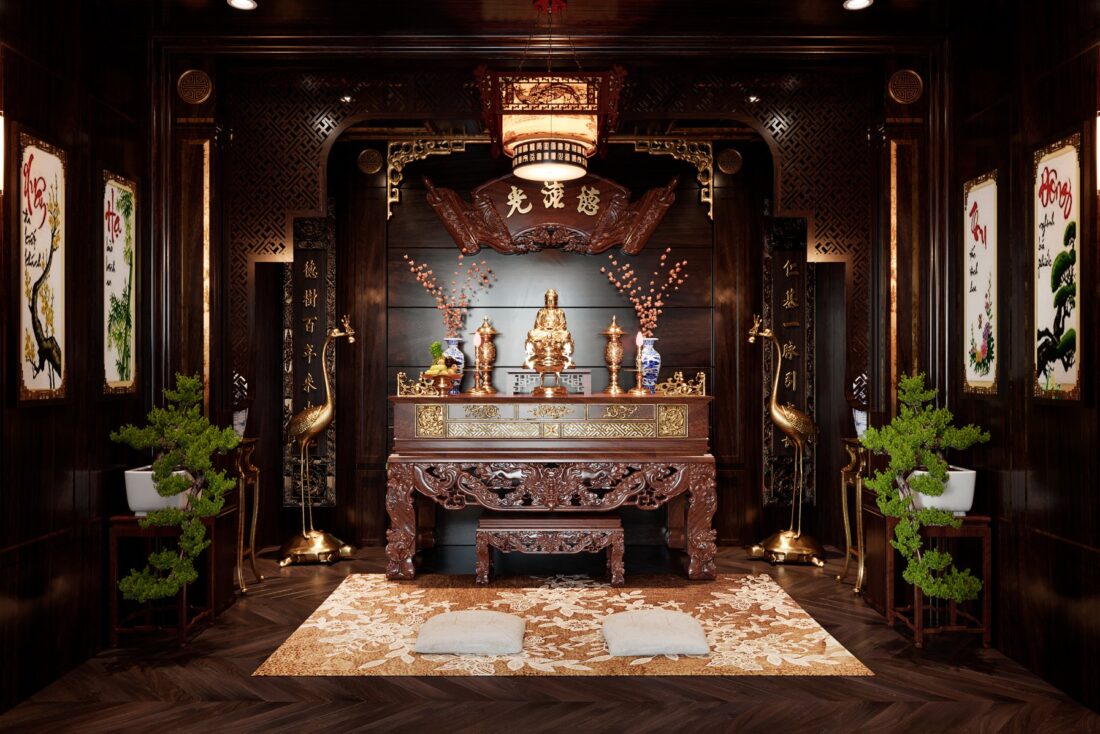 3D Model Altar Room Free Download 011 Phòng thờ