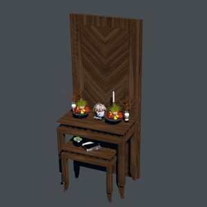 3D Model Altar Room Free Download 024 Phòng thờ