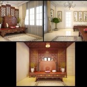 3D Model Altar Room Free Download 003 Phòng thờ