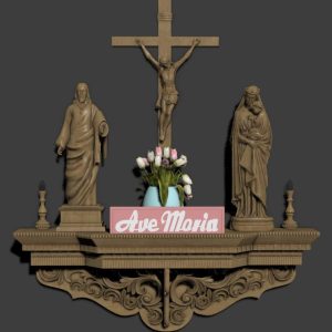 3D Model Altar Room Free Download 018 Phòng thờ