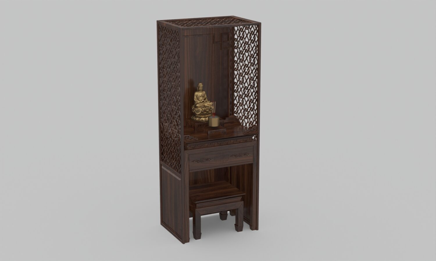 3D Model Altar Room Free Download 0464 Phòng thờ