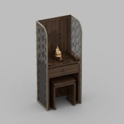3D Model Altar Room Free Download 0596 Phòng thờ