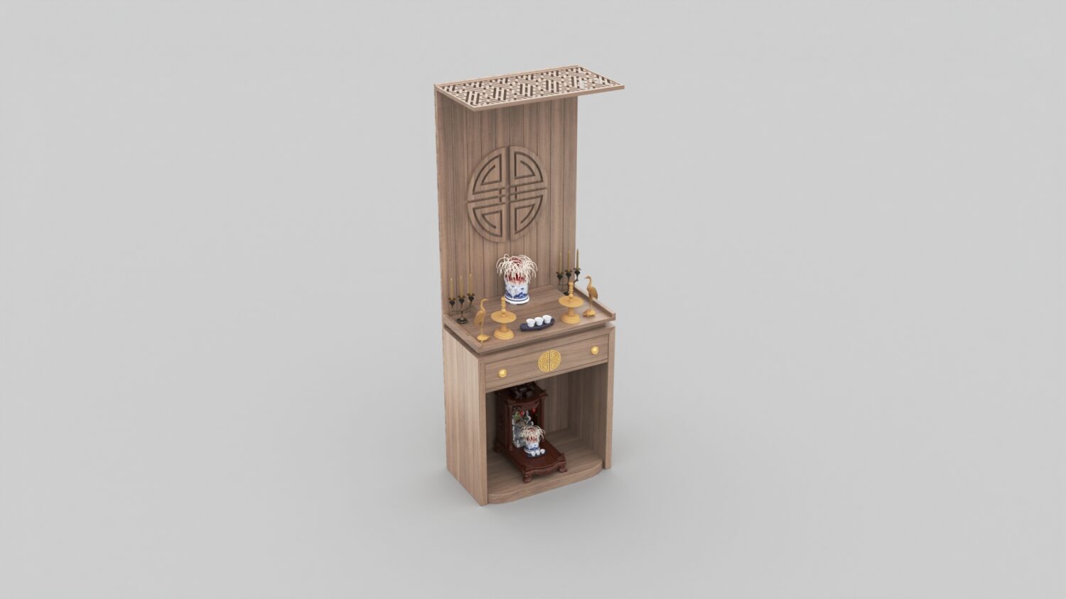 3D Model Altar Room Free Download 0850 Phòng thờ