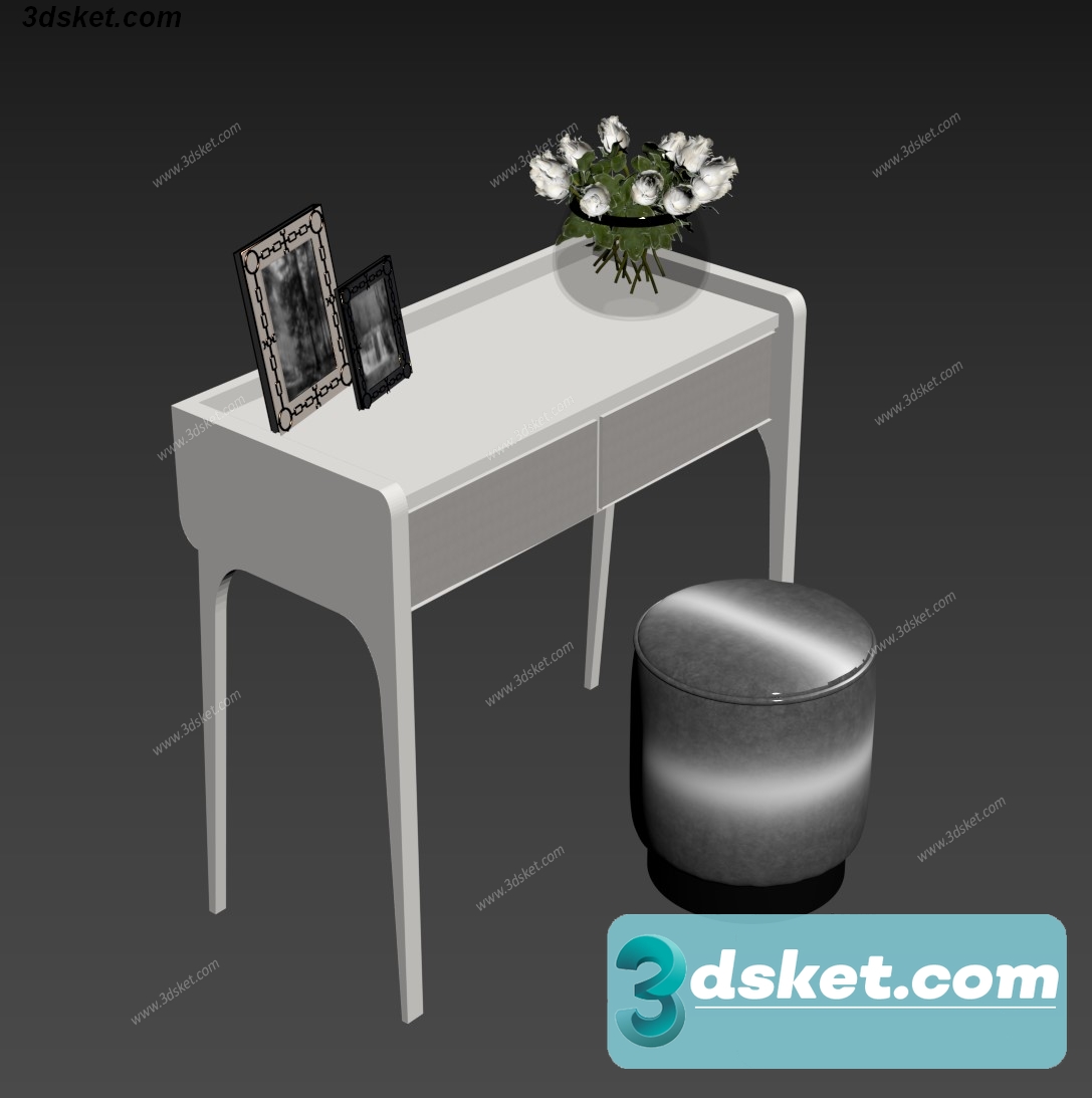 3D Model Dressing Table Free Download 010390