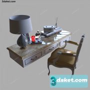 3D Model Dressing Table Free Download 010870