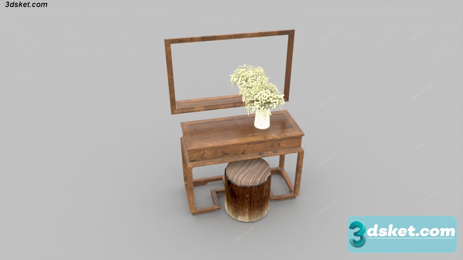 3D Model Dressing Table Free Download 01121