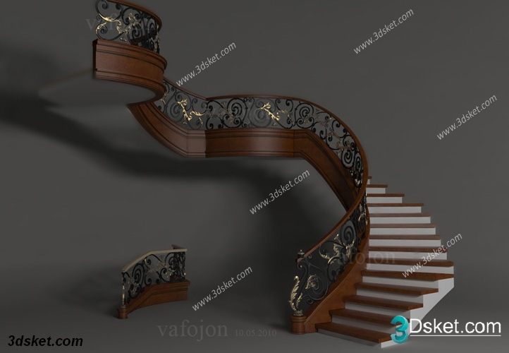 3D Model Staircase Free Download 0112