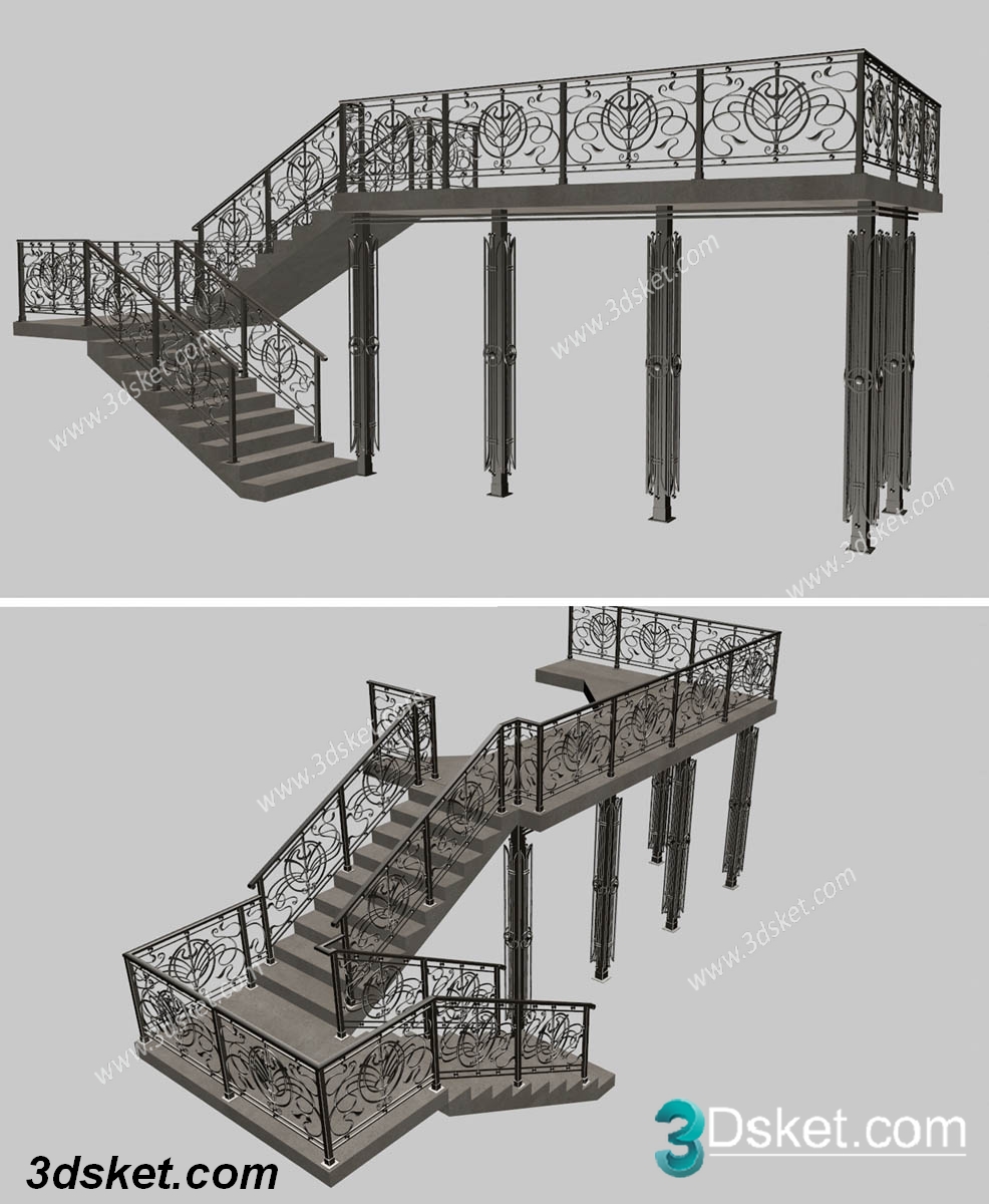 3D Model Staircase Free Download 0113