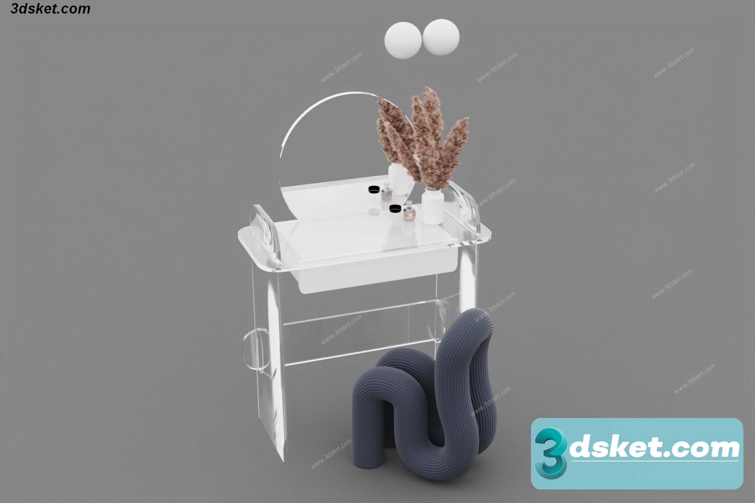3D Model Dressing Table Free Download 0269