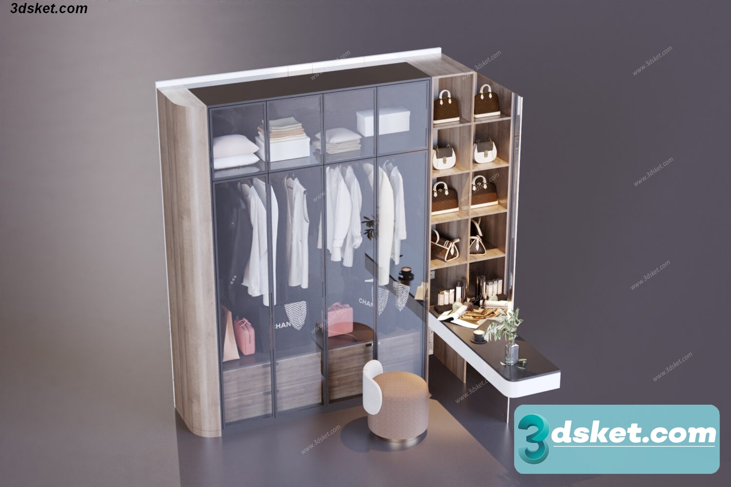 3D Model Dressing Table Free Download 0316