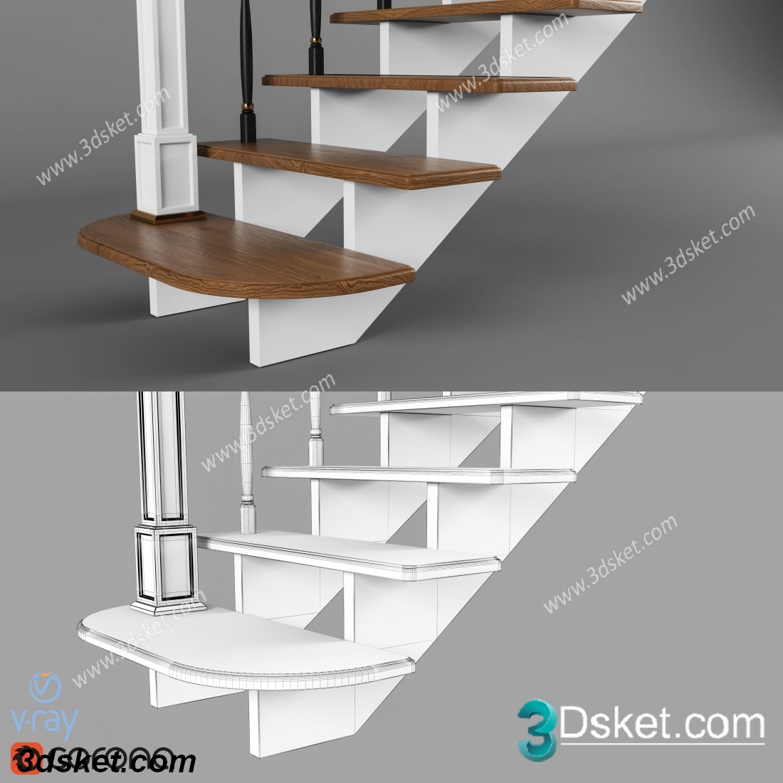 3D Model Staircase Free Download 0029