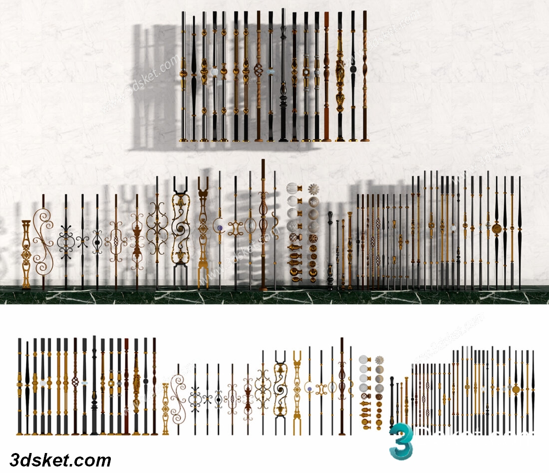 3D Model Staircase Free Download 0027