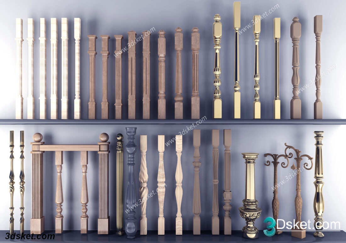 3D Model Staircase Free Download 0028