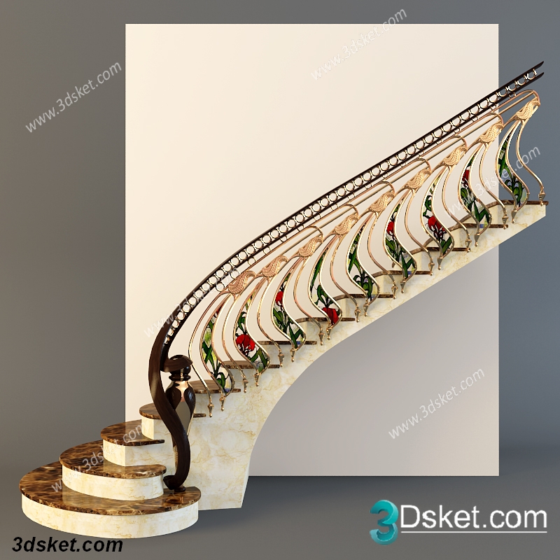 3d Model Stair 25 Free Download