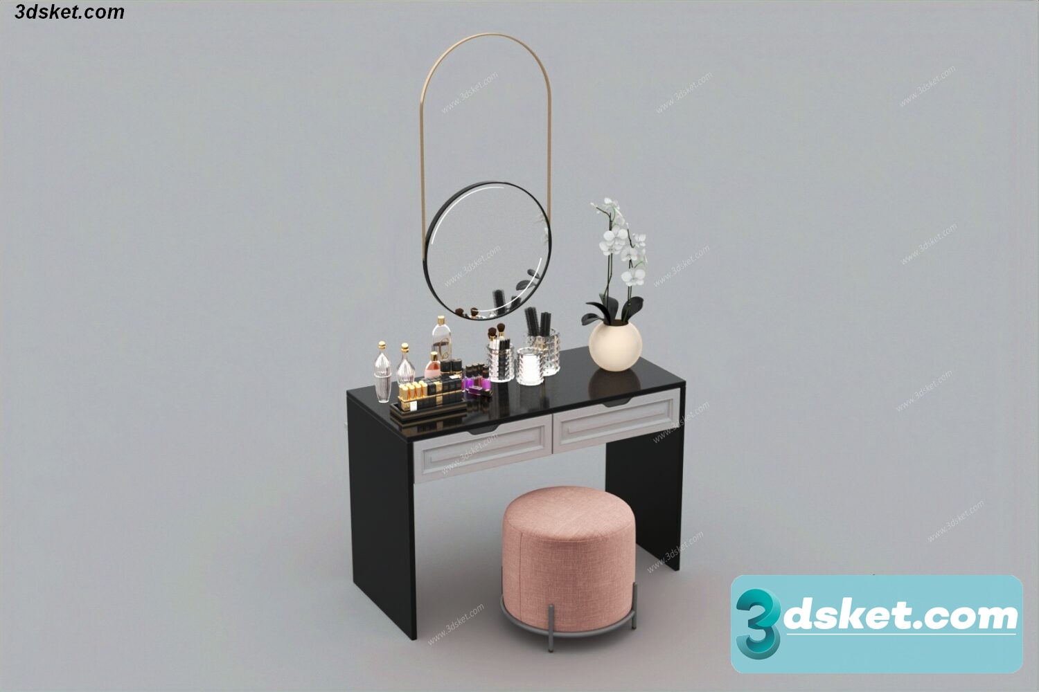 3D Model Dressing Table Free Download 0442
