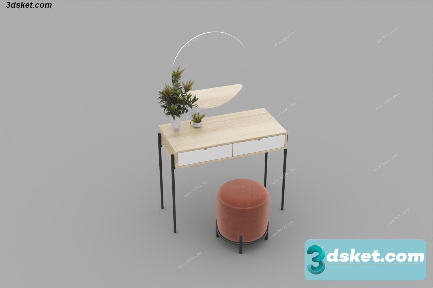 3D Model Dressing Table Free Download 0715