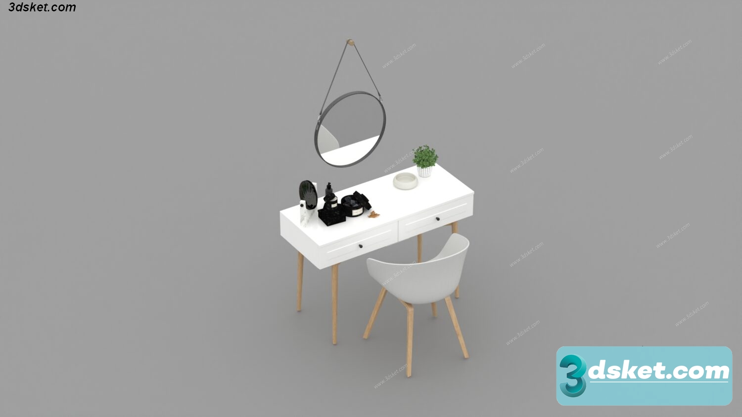 3D Model Dressing Table Free Download 0776