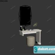 3D Model Dressing Table Free Download 09833
