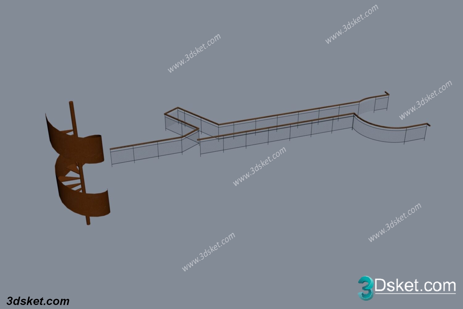 3D Model Staircase Free Download 09841
