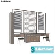 3D Model Dressing Table Free Download 09917