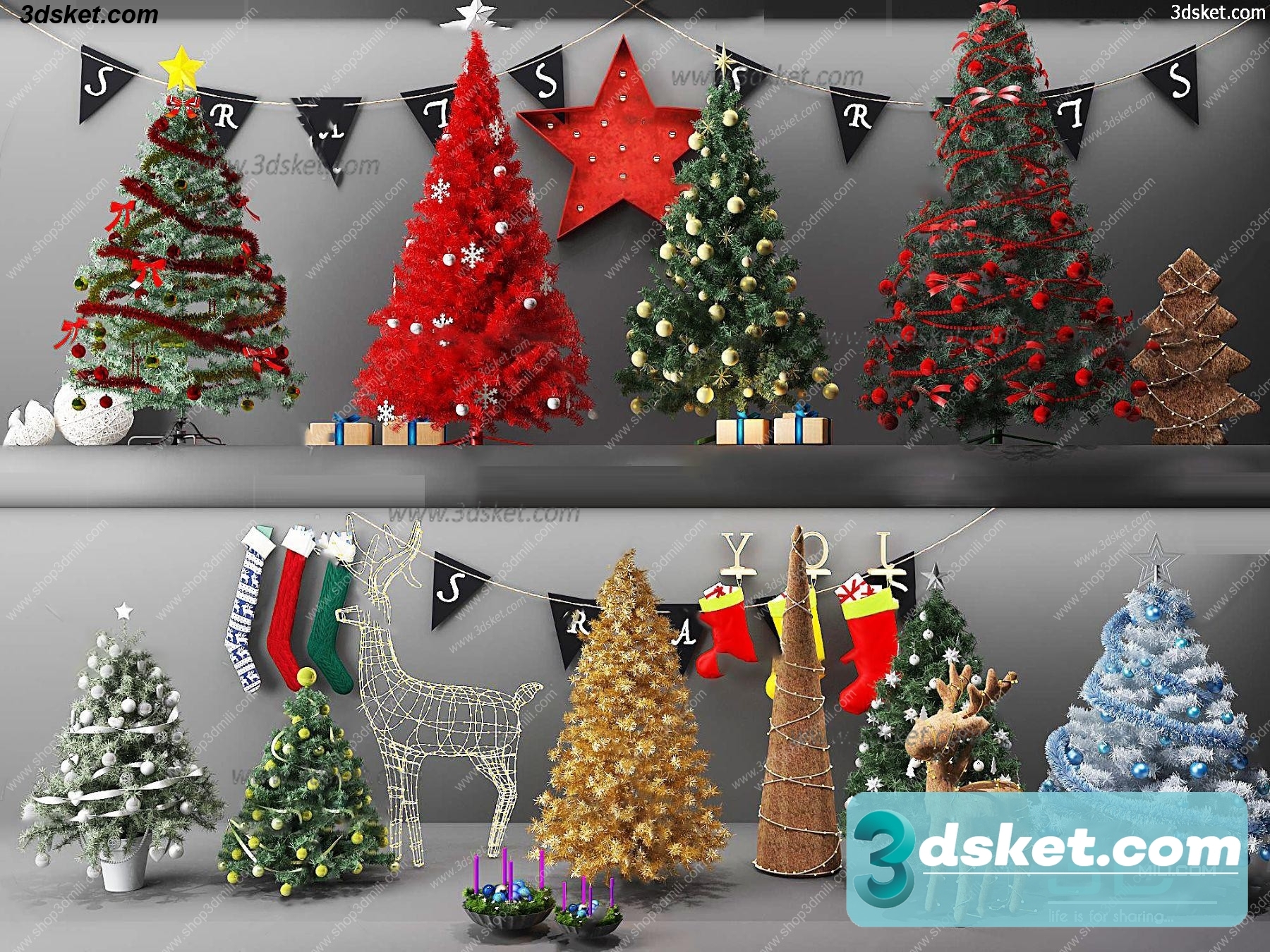 3D Model Holiday Free Download 021