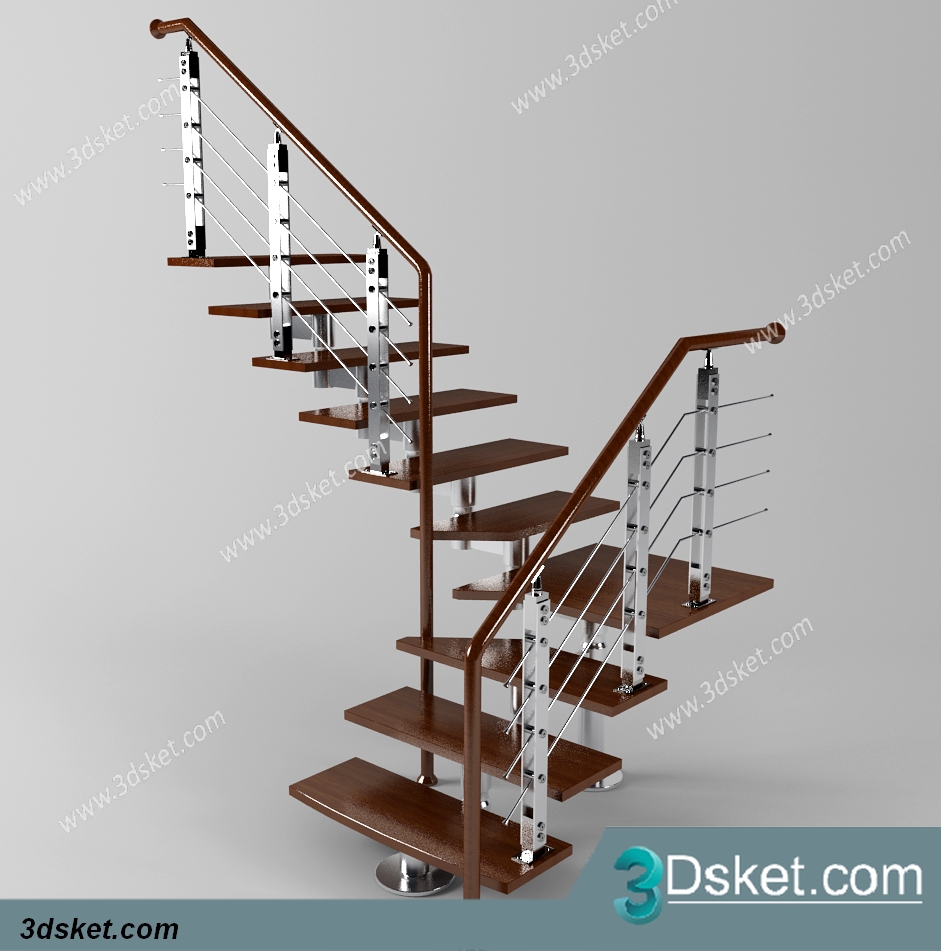 3D Model Staircase Free Download 034