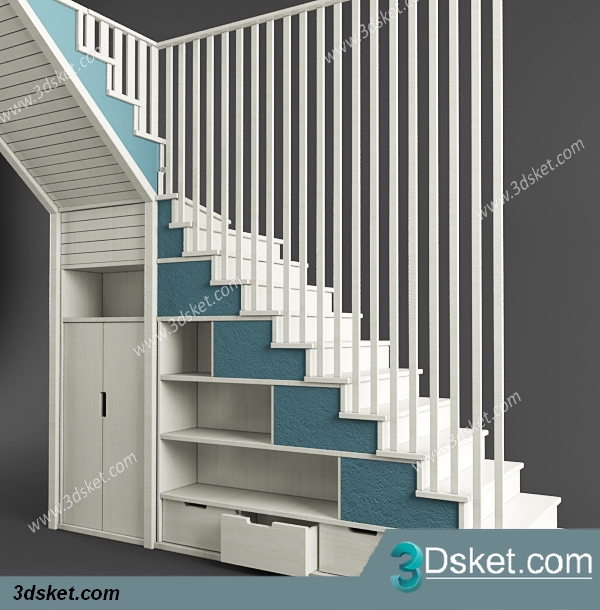3D Model Staircase Free Download 055