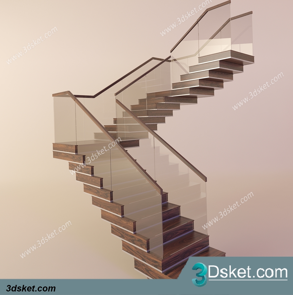 3D Model Staircase Free Download 050