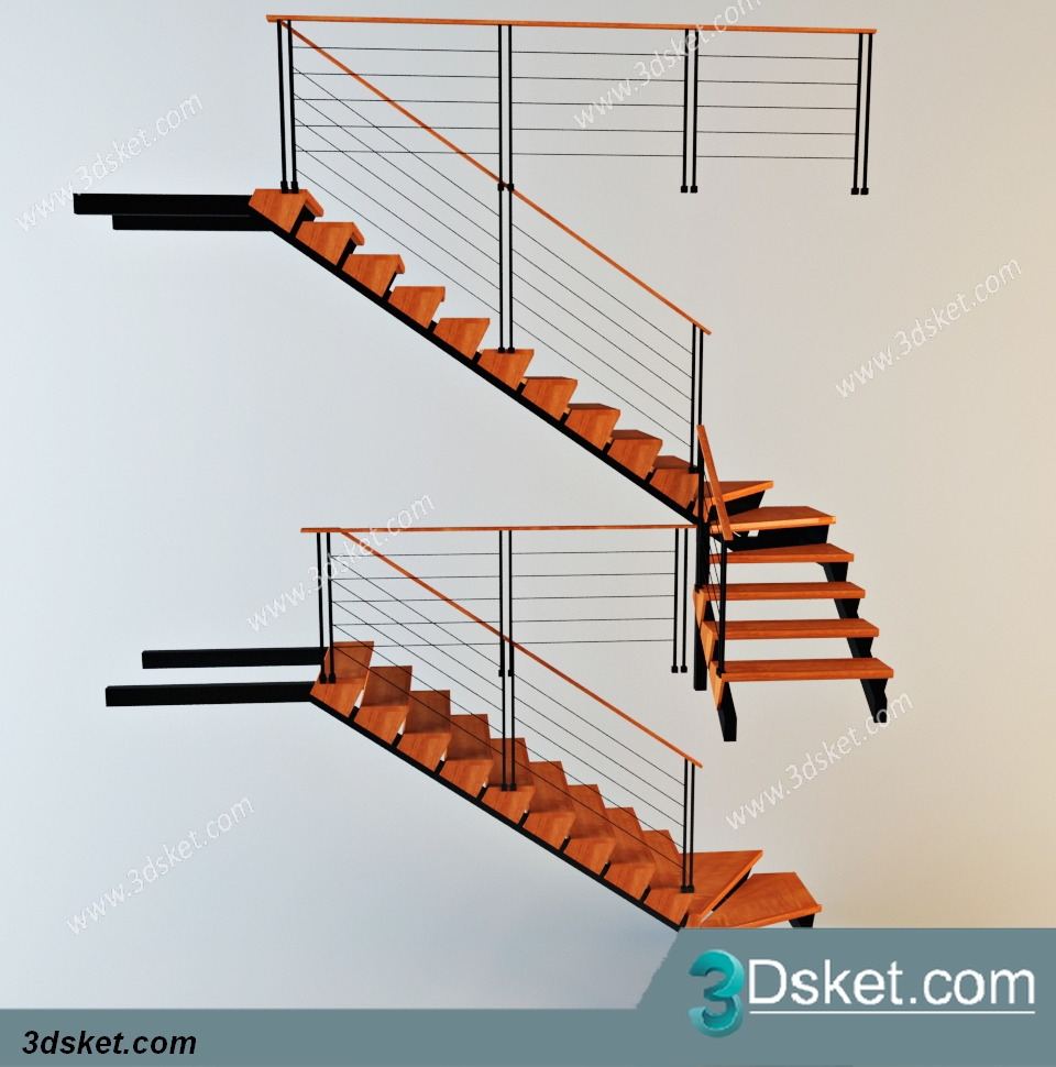 3D Model Staircase Free Download 057