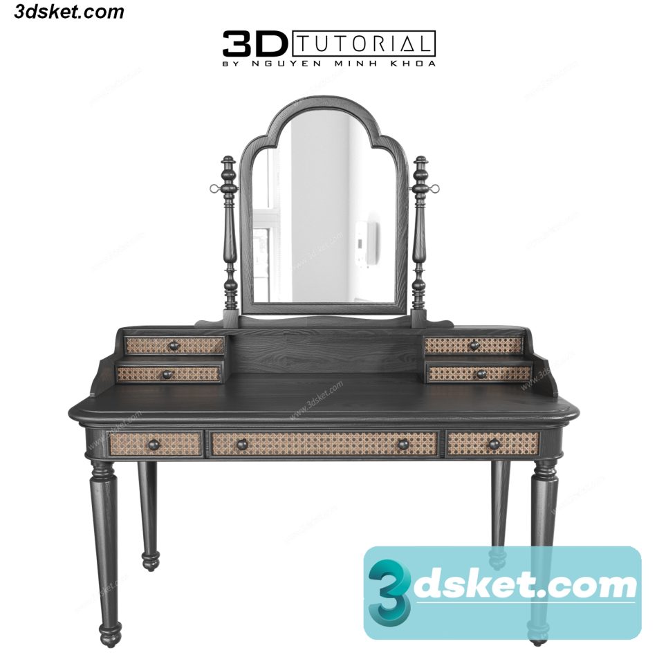 3D Model Dressing Table Free Download 09910 Download 3D Model Free