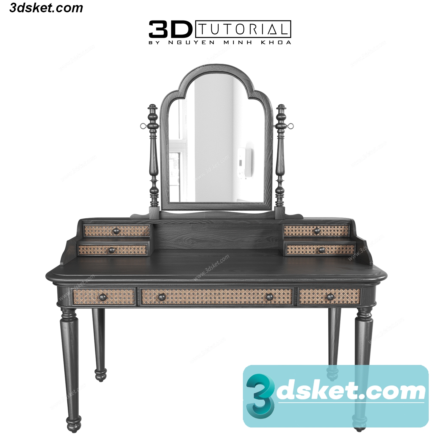 3D Model Dressing Table Free Download 09910
