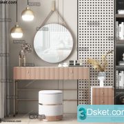 3D Model Dressing Table Free Download 007