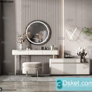 3D Model Dressing Table Free Download 012