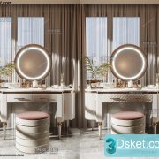 3D Model Dressing Table Free Download 022