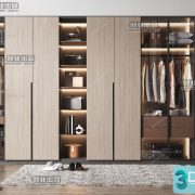 3D Wardrobe Model C017 Free Download