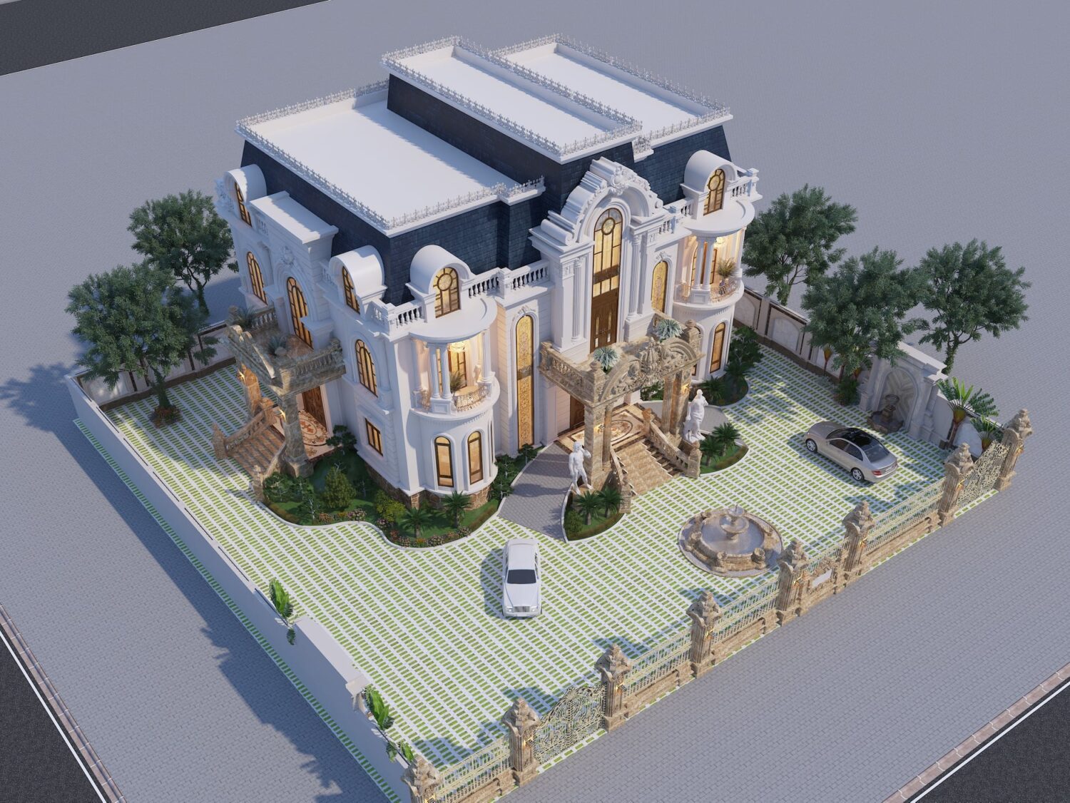 3D Exteriors Model 019929 Scene 3dsmax Hoang Dung