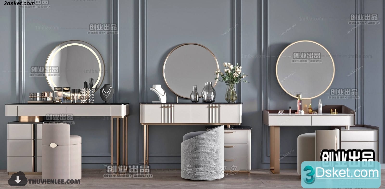 3D Model Dressing Table Free Download 028