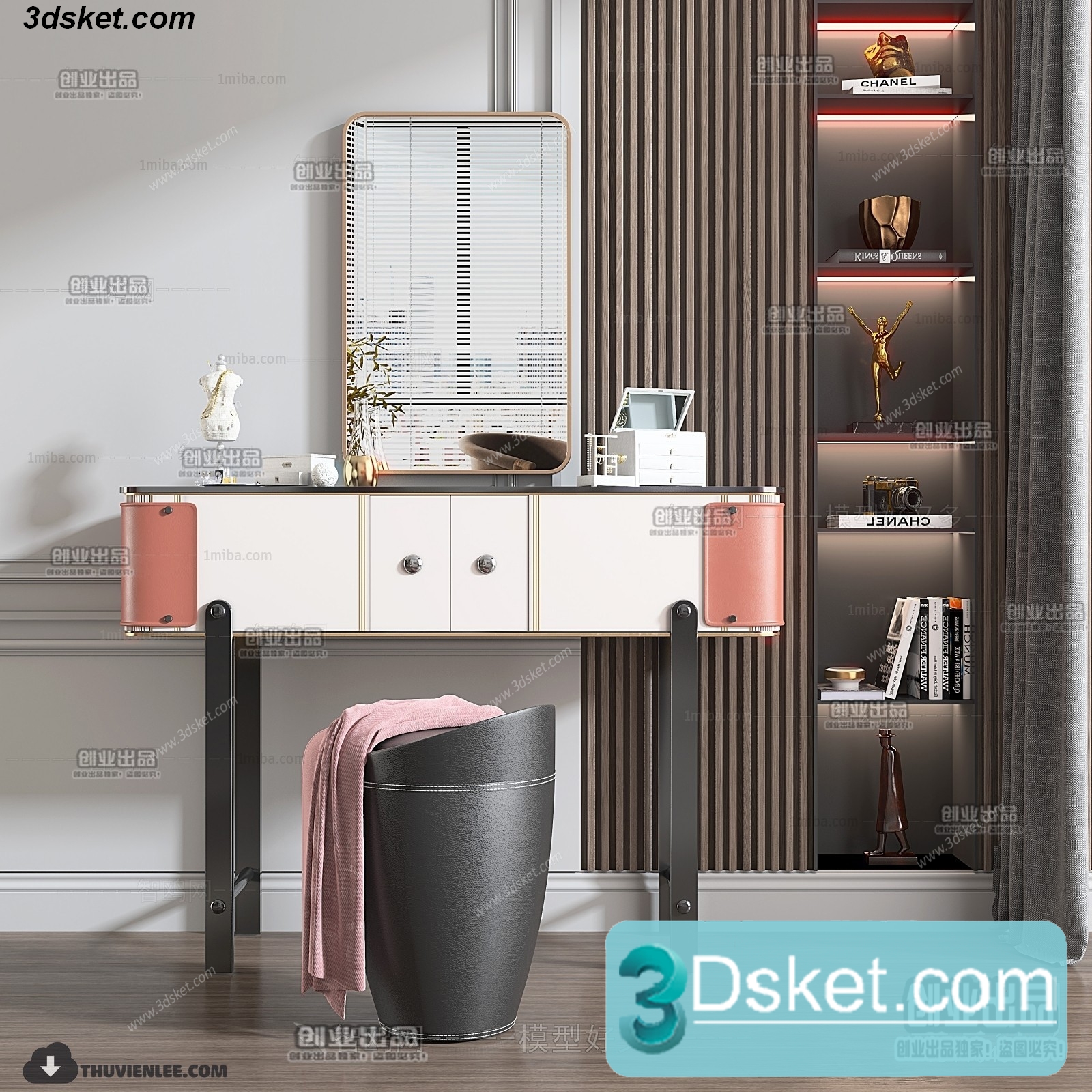 3D Model Dressing Table Free Download 029