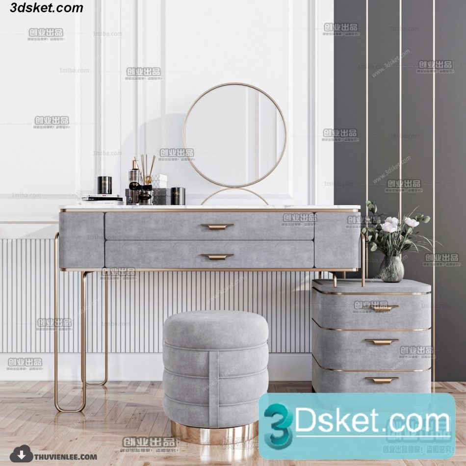 3D Model Dressing Table Free Download 035 Download 3D Model Free