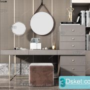 3D Model Dressing Table Free Download 036