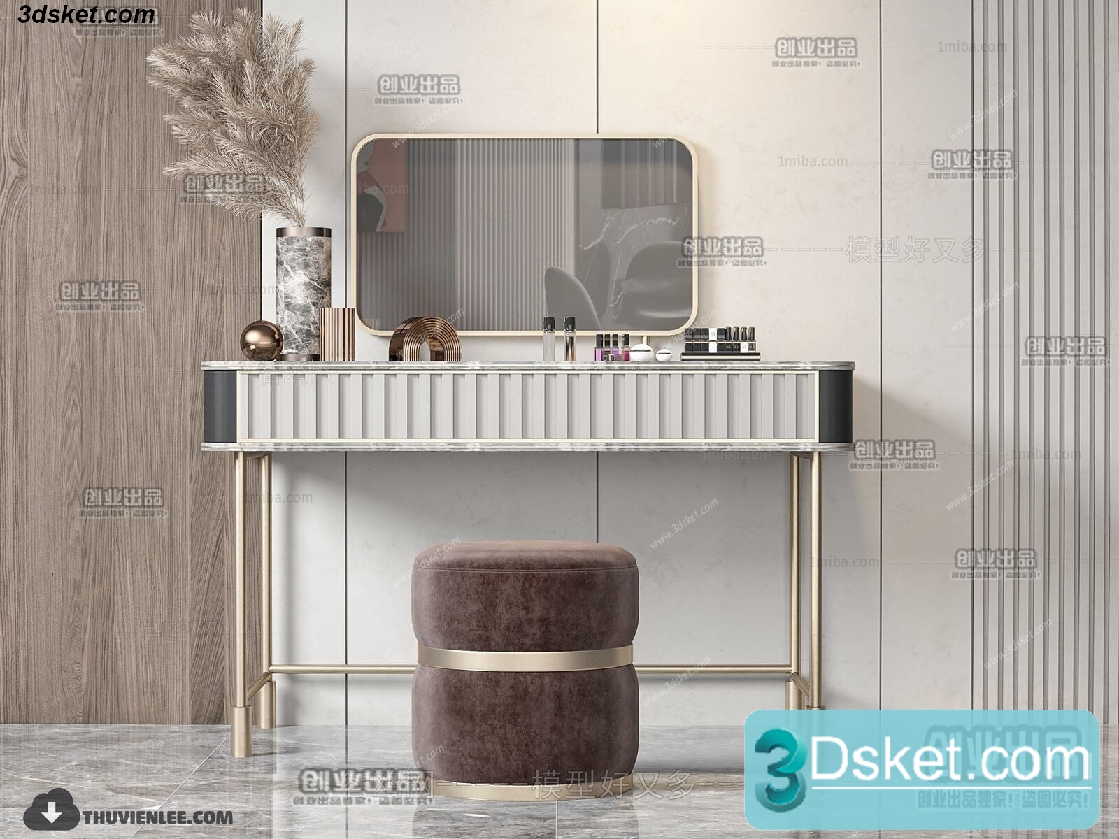 3D Model Dressing Table Free Download 037