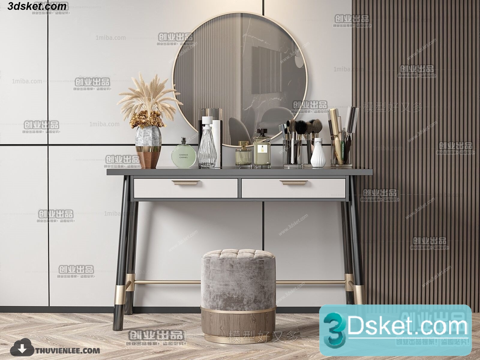3D Model Dressing Table Free Download 047