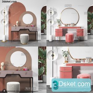 3D Model Dressing Table Free Download 048