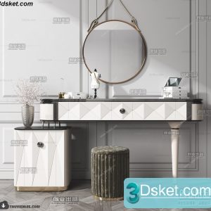 3D Model Dressing Table Free Download 052