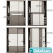 3D Wardrobe Model C032 Free Download