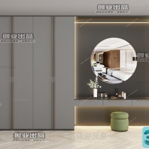 3D Wardrobe Model C045 Free Download