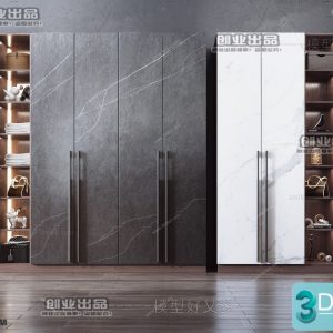 3D Wardrobe Model C046 Free Download