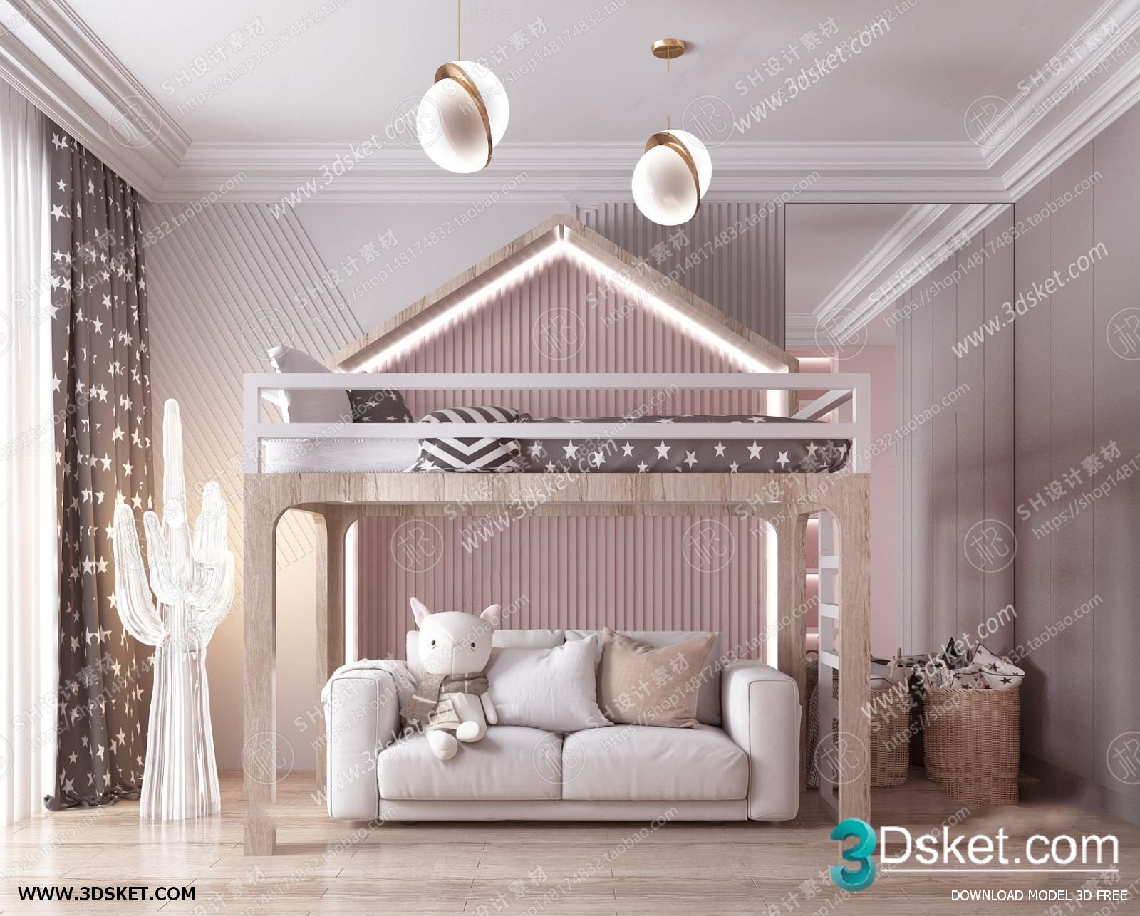3D Interior Scene Children Room 0803