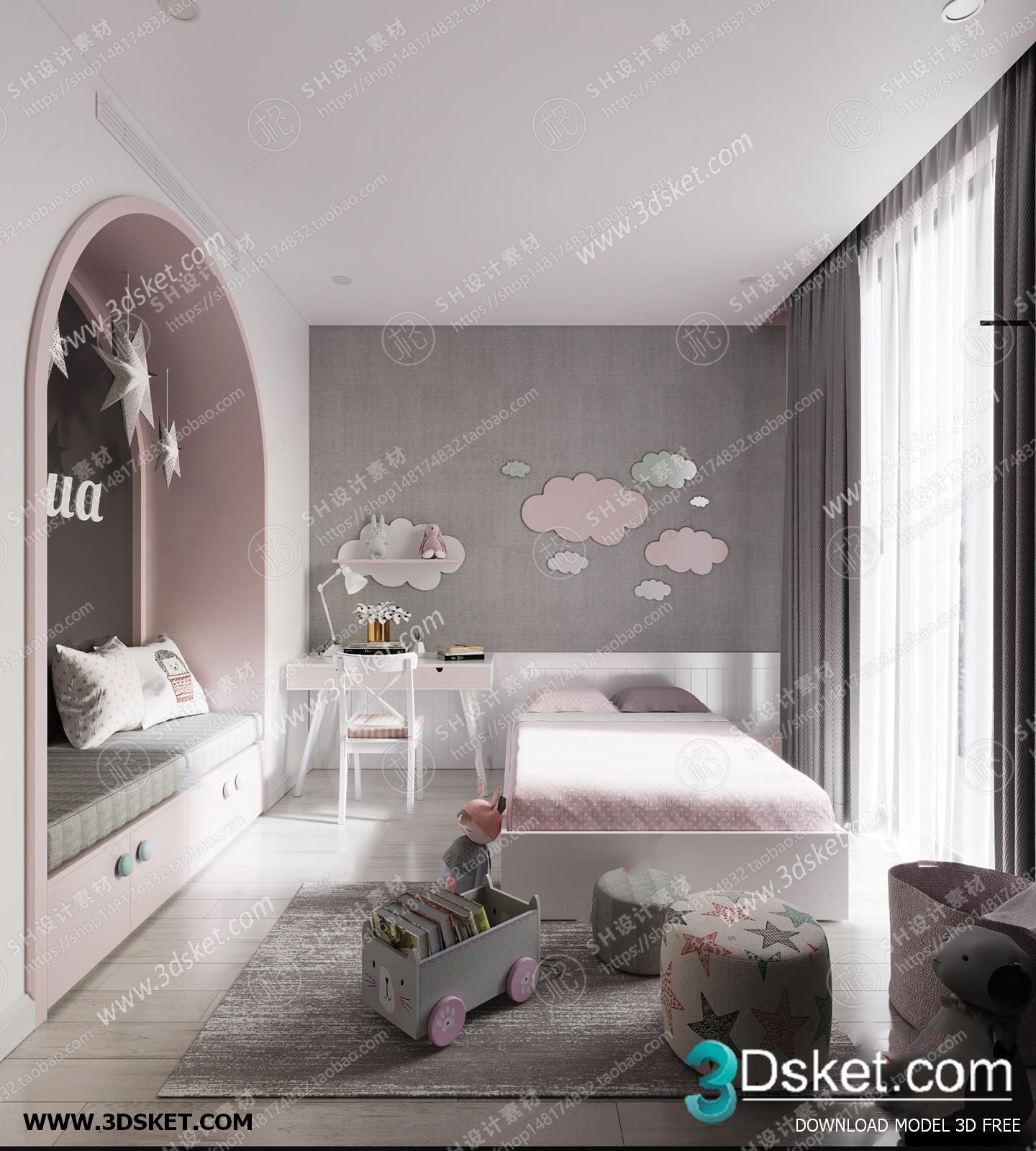 3D Interior Scene Children Room 0804